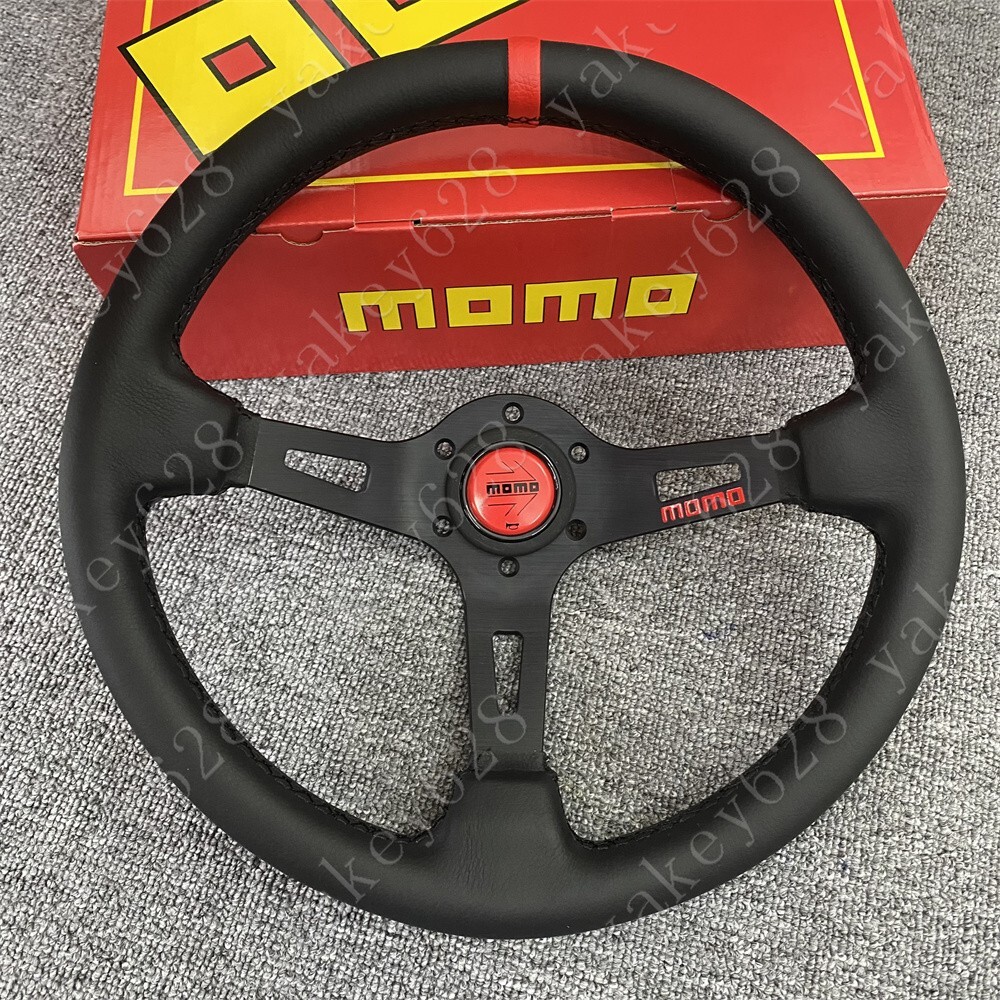 13inch 330mm Deep Dish Leather Momo Rally Sport Car Steering Wheel