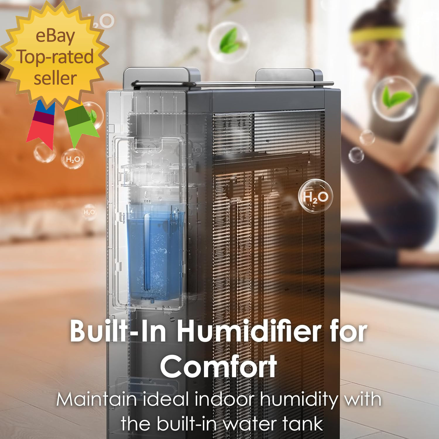 Convection Space Heater, 1500W Whole Room Heater for Indoor Use Large Room