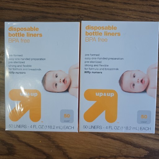 Up & Up Disposable Bottle Liners BPA Free 50 Liners Each 4 o