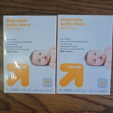 Up  Up Disposable Bottle Liners BPA Free 50 Liners Each 4 oz NEW 2 Boxes