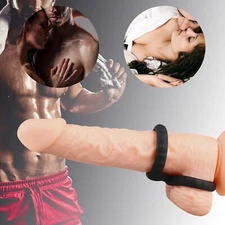 Male Cock Penis Rings Ring Silicone Super Stretchy Delay Ejaculation Sex Toys US