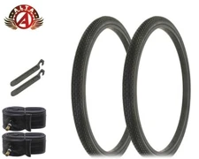 ALTA Bicycle 26" x 1.75" Black AL-120A Slick (2) 26" Tires,Tubes,Strips,Lever