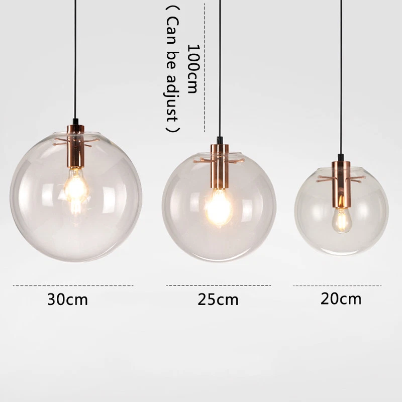 Glass Pendant Light Bar Modern Ceiling Lights Kitchen Pendant Lighting Home Lamp - Image 2 of 4