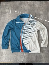 Vintage 80s Asymmetric Quarter Zip Tennis Acedemia Geometric Print Plus Size XL