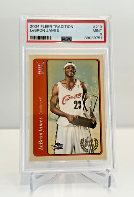 2004 Fleer Tradition Award Winner LeBron James #210 Rookie, PSA 9 Mint | eBay
