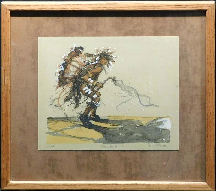 Larry Fodor Crow Dancer 1 Hand colored lithograph on paper Hand