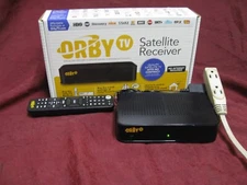 Orby TV Satellite Receiver-Used-Remote KSTB2095 Tested For Power-Up