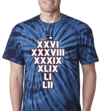 Tie-Dye Tom Brady New England Patriots "6 Super Bowls"  T-Shirt