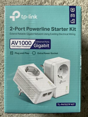 TP-Link Powerline AV1000 Starter Kit - 2 Stück, Weiß