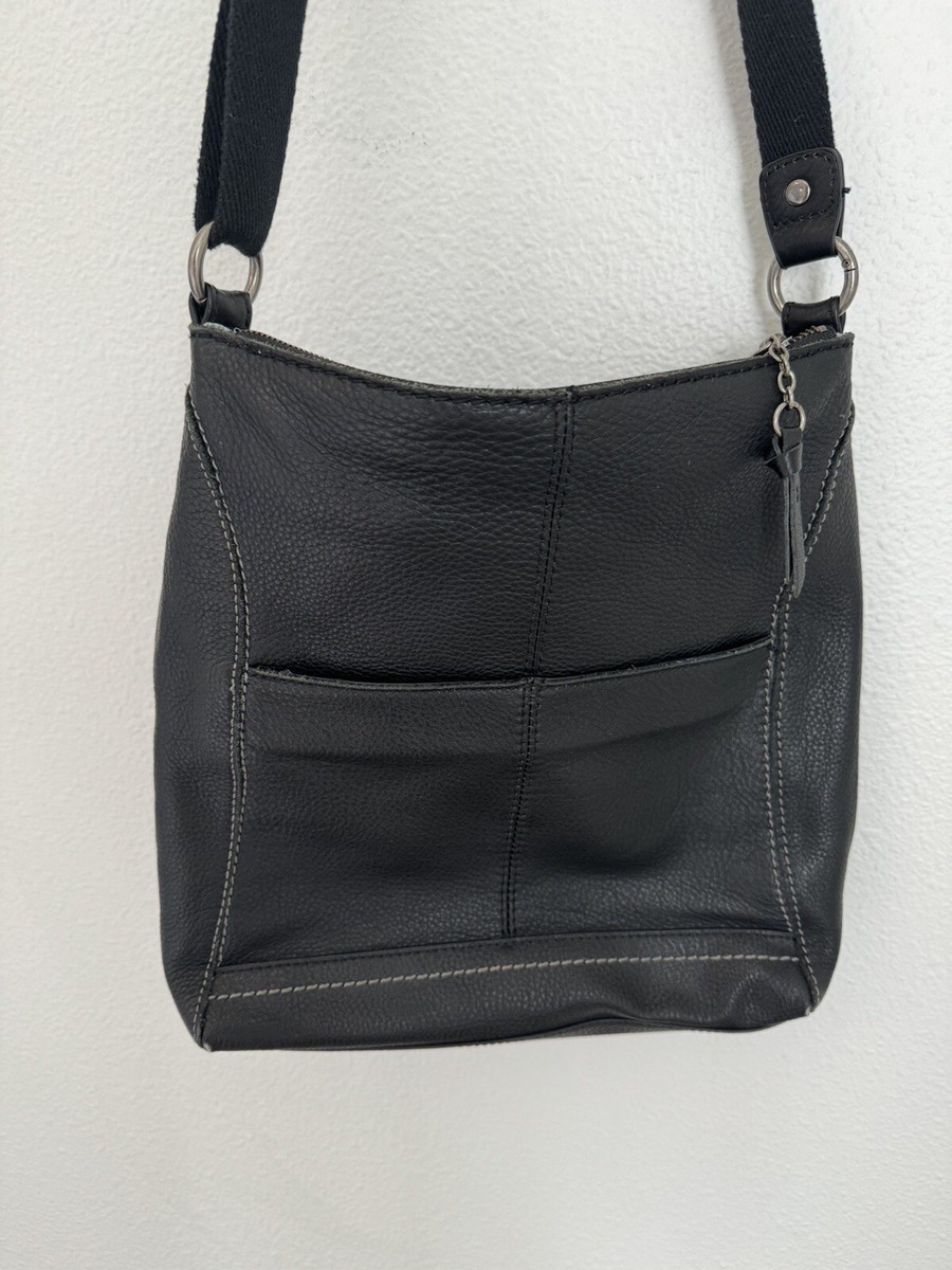 The Sak Purse Womens Black Hobo Pebbled Leather Crossbody  display picture 2