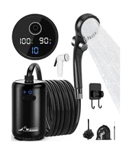 WADEO Portable Shower for Camping, 6000mAh Rechargeable Camping Shower with F...
