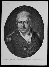 ADMIRAL SIR GEORGE CRANFIELD BERKELEY C1910 Magic Lantern Slide THE 1812 WAR