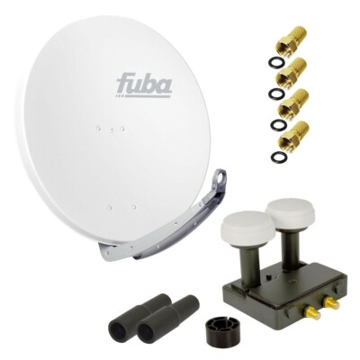 SAT Anlage Digital 2 Teilnehmer Fuba DAA 850 W Monoblock LNB Astra Hotbird HDTV