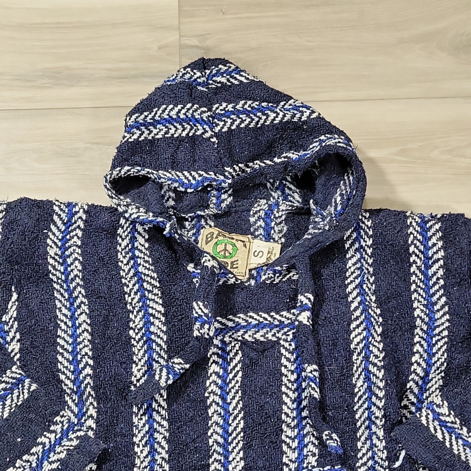 Baja Joe Small Mexican Baja Poncho Hoodie Surfer Skat… Gem