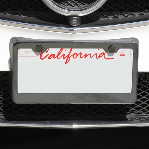 Titanium Gun Metal License Plate Frame TT Laser Etched Metal Screw Cap - Picture 5 of 8