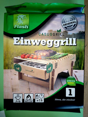 2  x CASUSGRILL* Einweggrill  Holz - Bambus - Lavagestein  Quick Oxylite System*