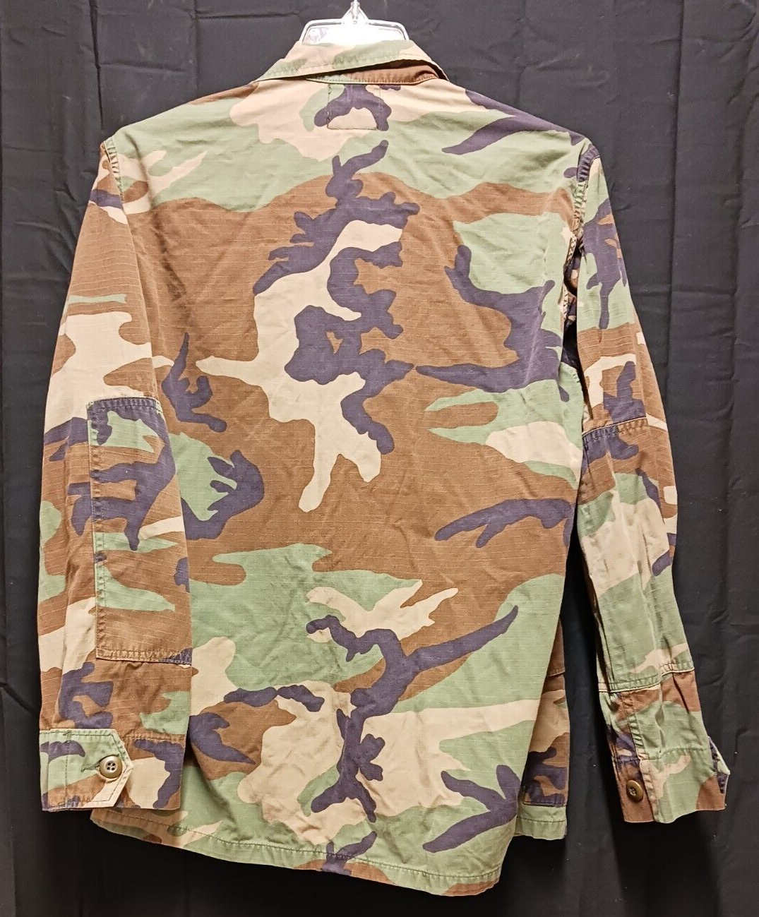 USGI Woodland Camo BDU Jacket Shirt Fatigues SMALL SHORT Hot Weather Coat