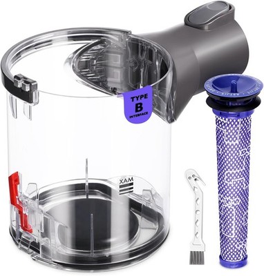 Dust Bin Canister Compatible with Dyson V6 DC58 DC59 DC62 DC74 Vacuum Cleaner