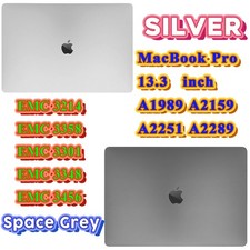 A  MacBook Pro A1989 A2159 A2251 A2289 LCD Screen Display Assembly Gray Silver