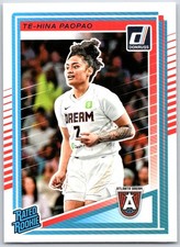 Te-Hina Paopao Rookie 2025 Donruss WNBA #91 Atlanta Dream