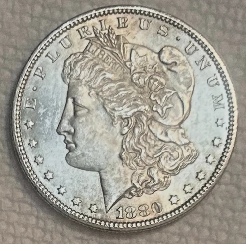 1880 S Morgan Brilliant Uncirculated, stunning no ship no reserve Sigma tested++