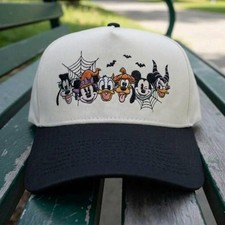 Disney Halloween Friends Embroidered Baseball Hat Mickey Minnie Donald Goofy