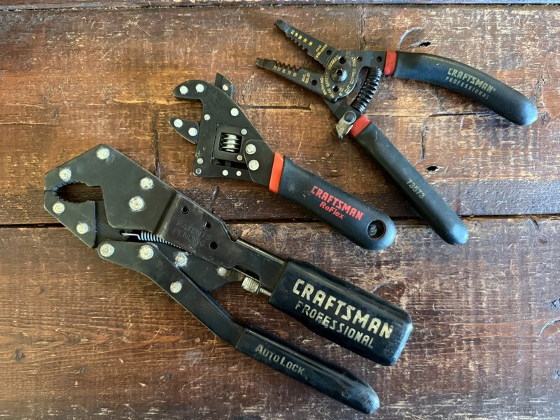 set 3 Vintage Craftsman Professional Auto Lock ReFlex Wire Stripper cutter