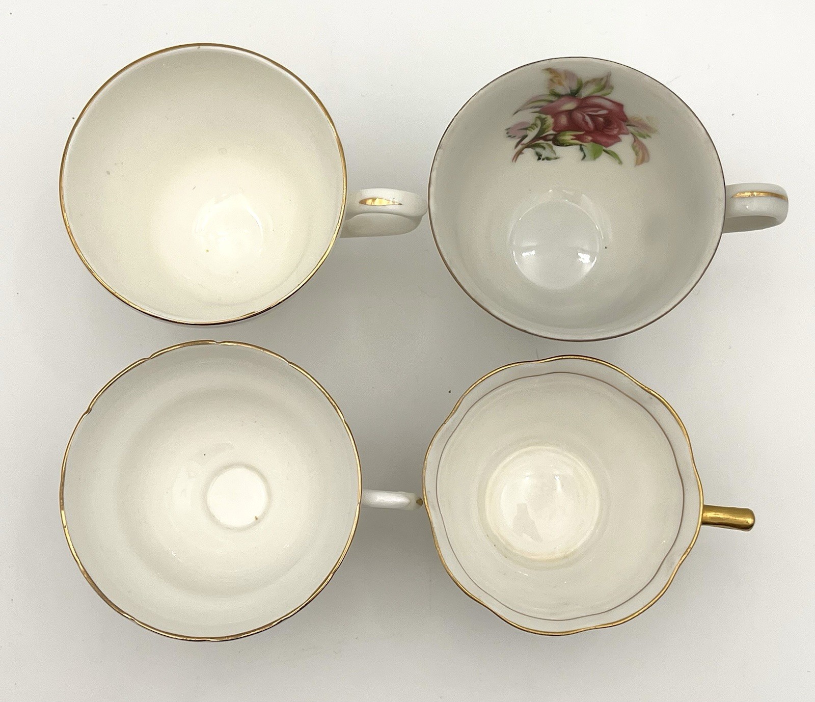 Mismatched Teacup Trios Set of 4 Famous Makers Duchess Rosina Aynsley Porcelain