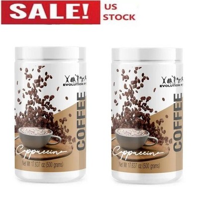2 Pack Evolution Fit Cappuccino Coffee Supplement   17.637 oz (500g)