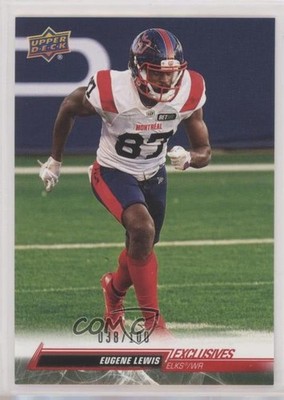 2023 Upper Deck CFL Exclusives 38/100 Eugene Lewis #71 0r2w