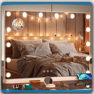 YAMISSI Hollywood Large Makeup Mirror 60/80 cm Vanity Mirror Dimmable LED 3 Color Lights