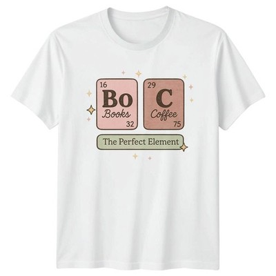 Bo Books C Kaffee Element Hobbys Lesen Kaffee Herren Damen Grafik T-Shirt