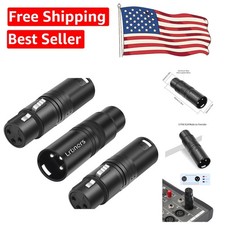 3-Pack XLR Male to Female Audio Adapters - Secure Locking for Professionals