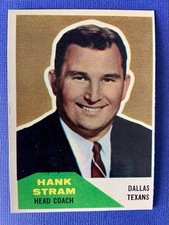 1960 Fleer - Hank Stram #116 (RC), EX/EX+