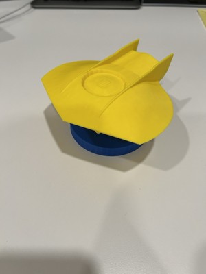3D Printed Flying Submarine - Voyage To The Bottom Of The Sea - Blue And Yellow