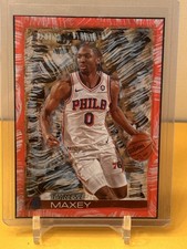 2025-26 Topps Tyrese Maxey Hand Painted Custom Art Card Sixers