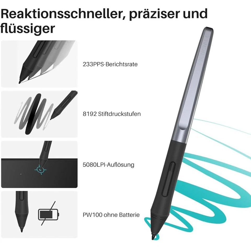 HUION Inspiroy H640P Grafiktablett - Bild 2 von 4