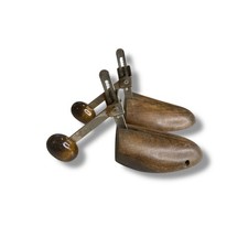 Vintage Wood and Metal Shoe Trees Adjustable Stretchers 4
