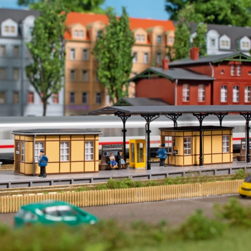 Equipement de gare AUHAGEN 14484 pour quai vide échelle N 1/160