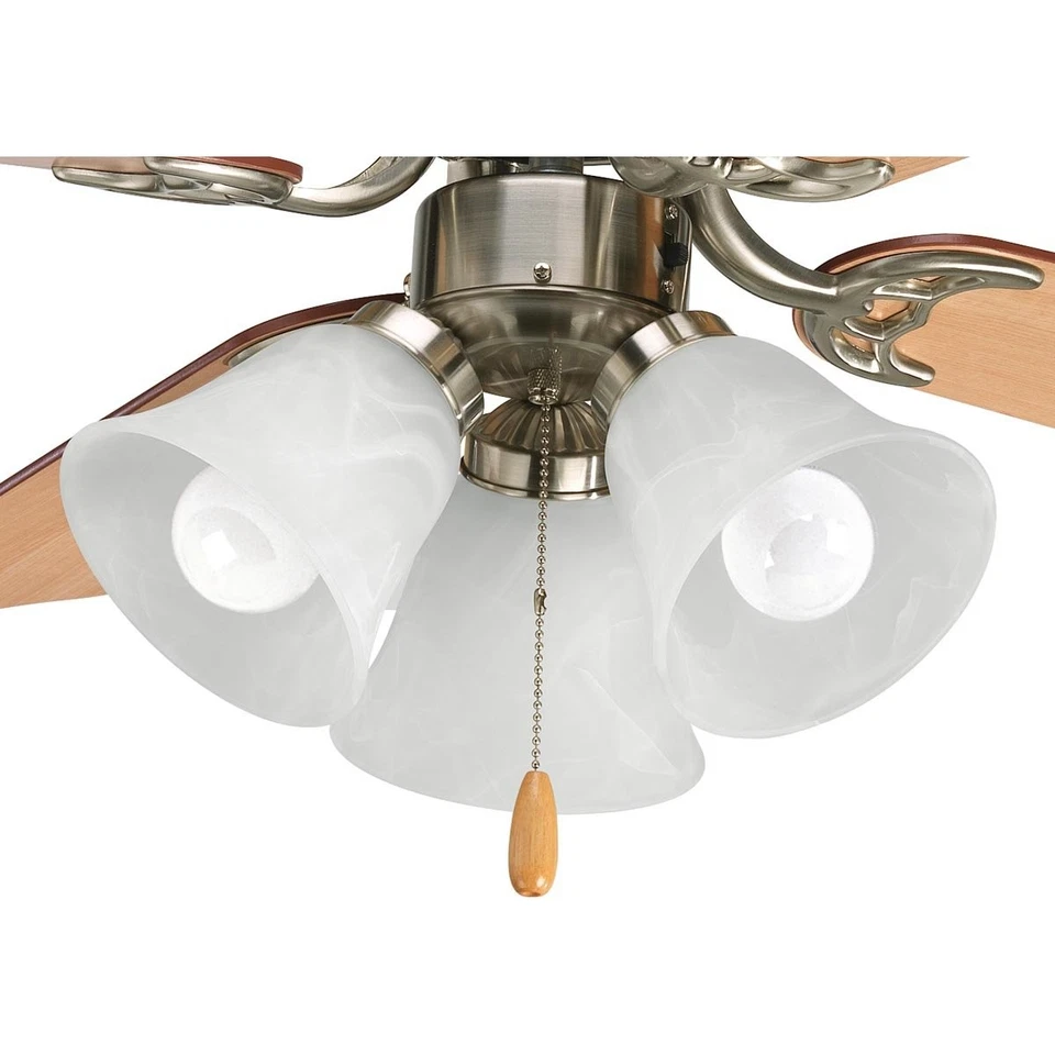 AirPro Collection Three-Light Ceiling Fan Light, Brushed Nickel - Image 2 of 3
