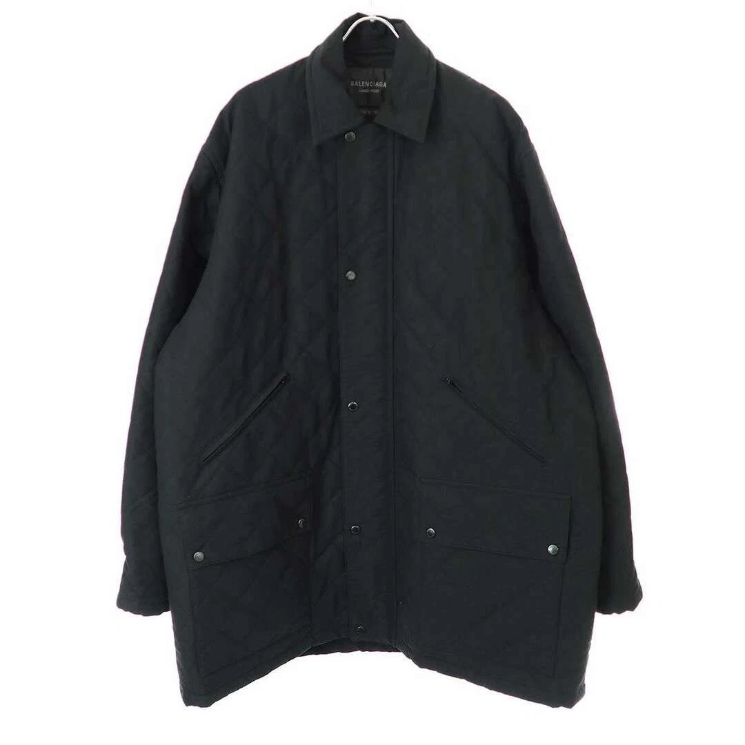 BALENCIAGA 24SS Cappotto trapuntato oversize nero 44 776599 TN009 usato0