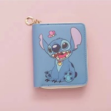 🩷Disney Purse for Girls Stitch Girls Wallet with Card Slots & Coin Kids Purse.