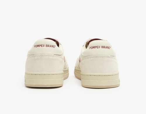 Pompeii Brand Elan Pippa Leather Trainers - Ecru/Burgundy - UK 9/EU 43/US 10 - Picture 5 of 5