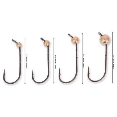 Micro Jig Haken mit Tungsten Perle, 0,5 - 2g, 5 Stück