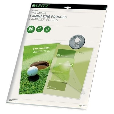 Leitz iLAM Premium Laminierfolien mit UDT A3 80 Mikron 74860000
