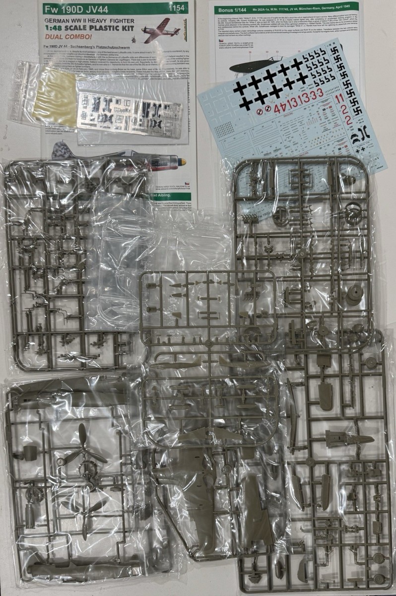 Eduard 1/48 Scale Fw 190D JV 44 - Dual Combo New Open Box | eBay