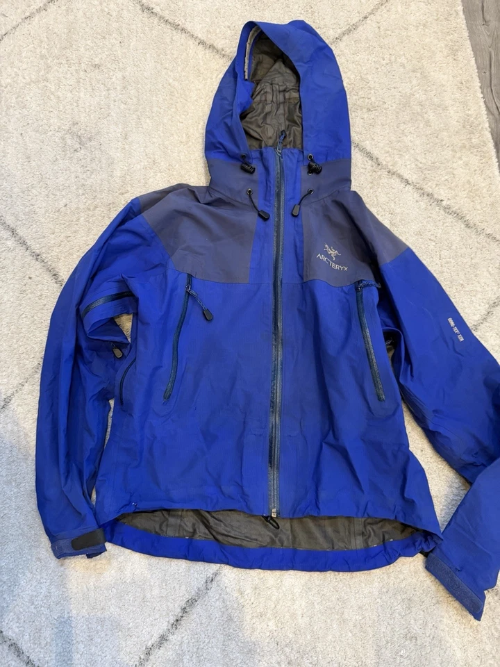 Chaqueta Arc’teryx Gore Tex XCR Shell para hombre azul medio rara *leer Foto 3 de 4