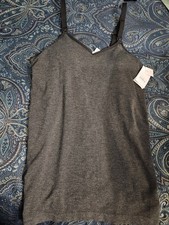 Women's Seamless Cami Built-In Nursing Bra - Auden Maternity Gray Size XS