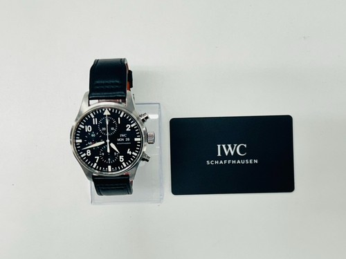 IWC Pilot Watch Chronograph IW377709 Auto Black Mens Watch Excellent++ A4008 - Picture 11 of 11
