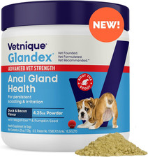 Glandex Dog Fiber Supplement Powder for Anal Glands with Pumpkin, Digestive Enzy